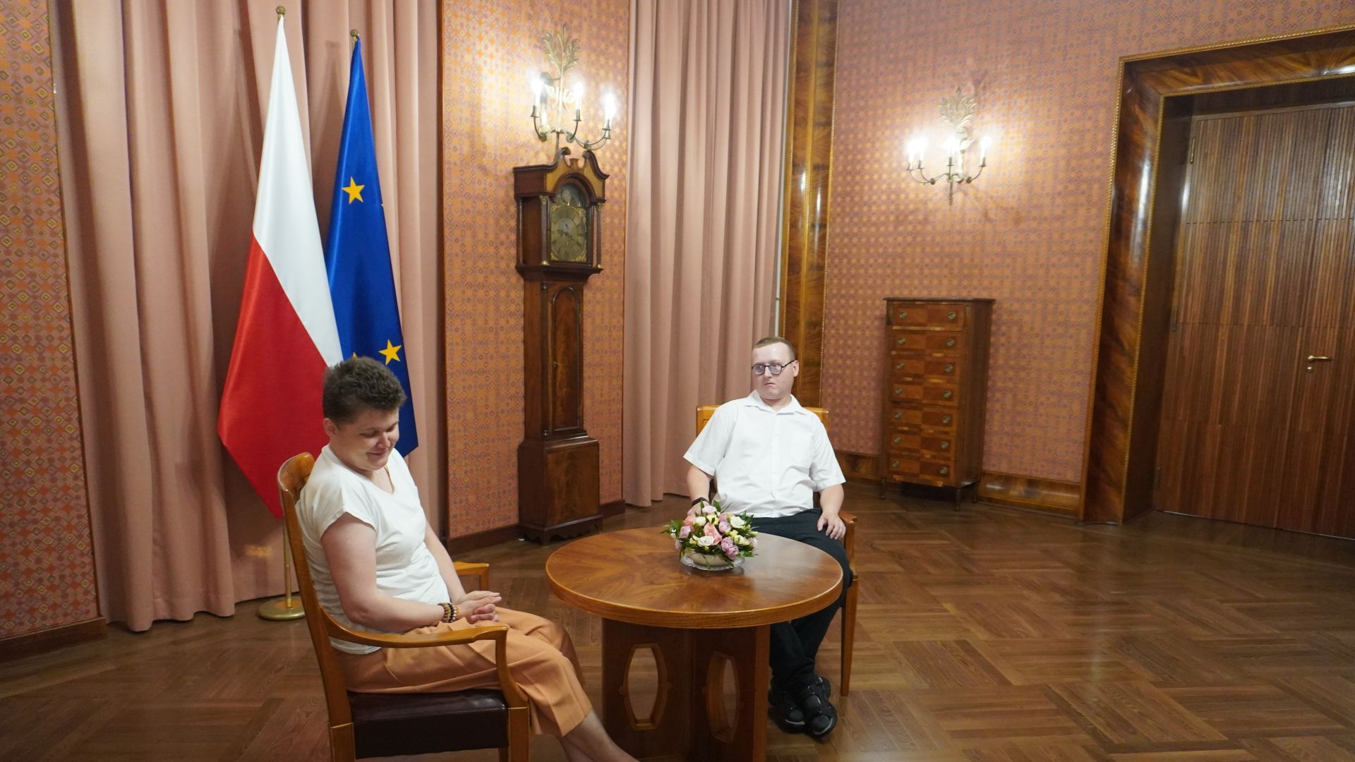 Uczestniczka naszego Domu Aneta podczas zwiedzania Kancelarii Prezesa Rady Ministrów.