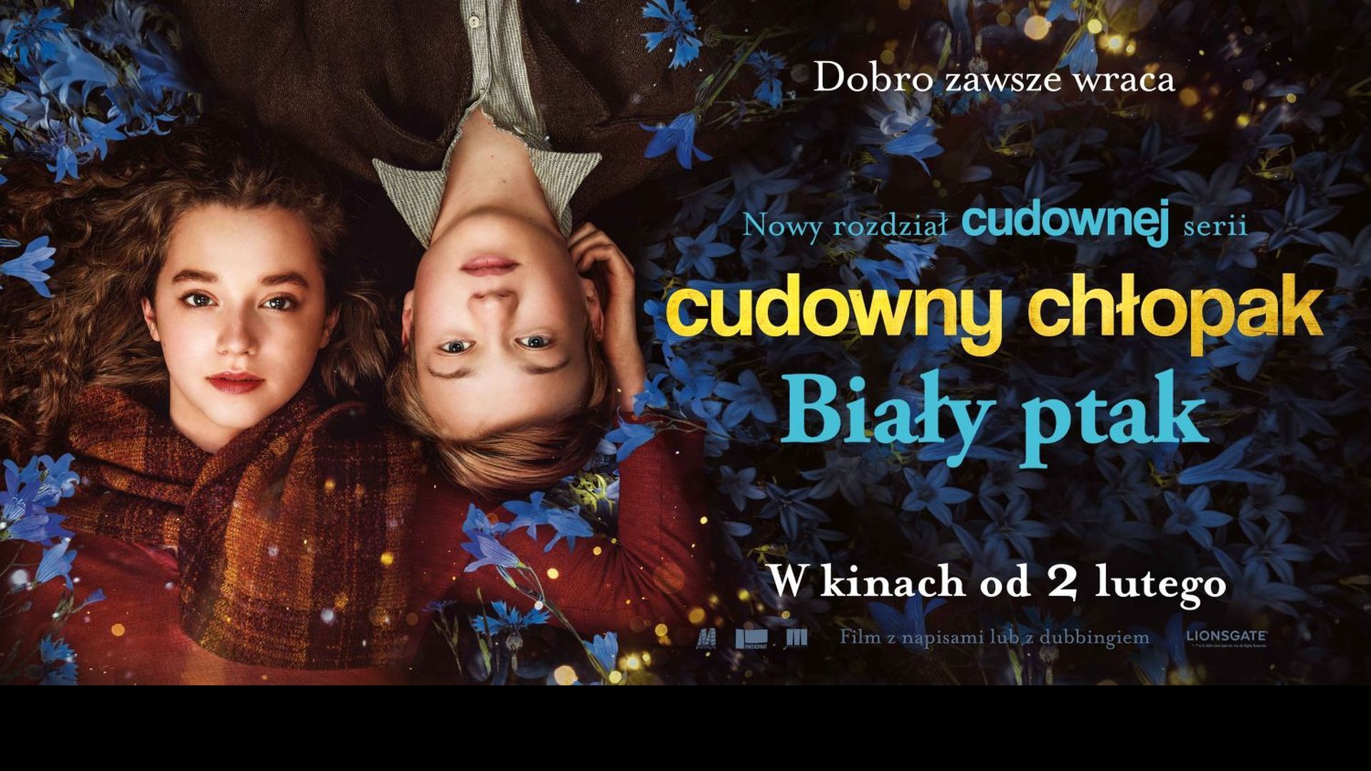 Plakat filmu ''Cudowny chłopak. Biały ptak''.